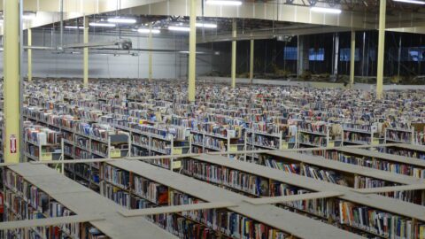 Inside a ThriftBooks processing center.