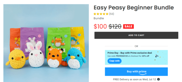 Prime Day Deal: The Woobles Crochet Kit for Beginners with