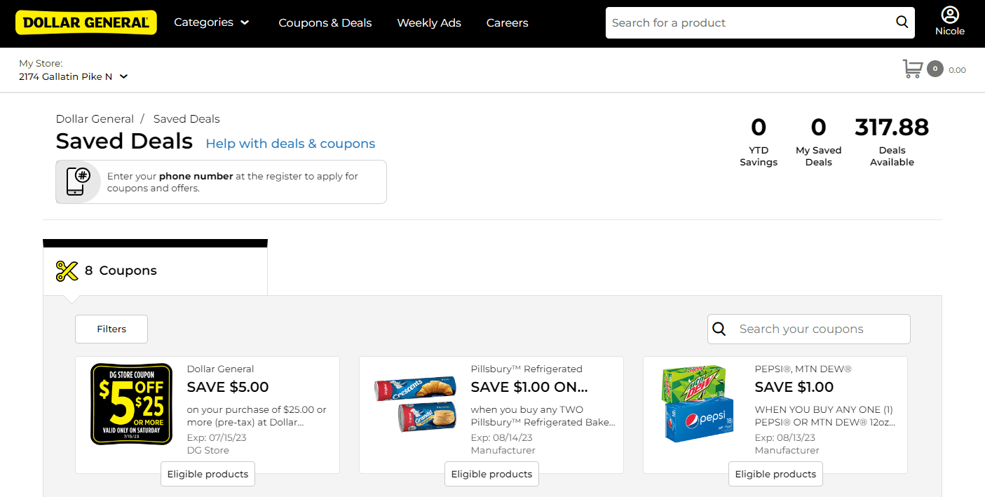 Dollar General adds a cash-back rewards program.