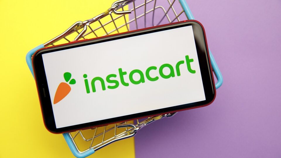 Instacart logo on phone