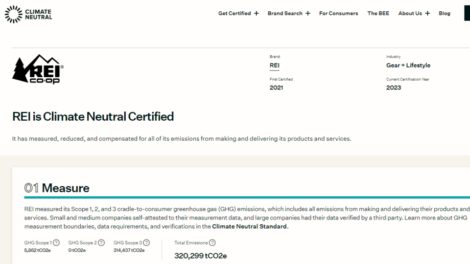REI is making it easier for online shoppers to browse and buy from Climate Neutral certified brands, including Cotopaxi and Allbirds.