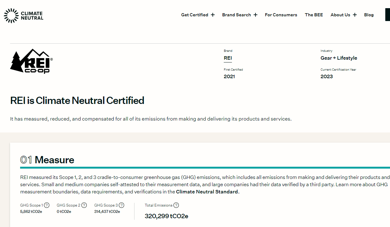 REI is making it easier for online shoppers to browse and buy from Climate Neutral certified brands, including Cotopaxi and Allbirds.