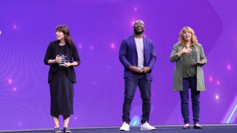 Three sellers were honored for their social impact and surprised with a $50,000 grant at Amazon Accelerate this week in Seattle.