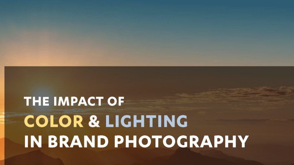 Impact of color and lighting in brand imagery.