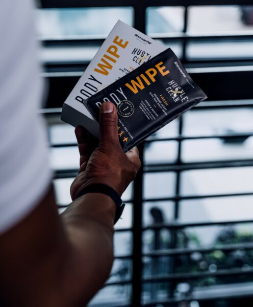 Hustle Clean's hero product, the Body Wipe.