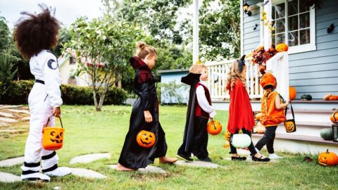 Kids trick or treating