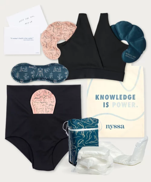 The Nyssa post-partum recovery set.