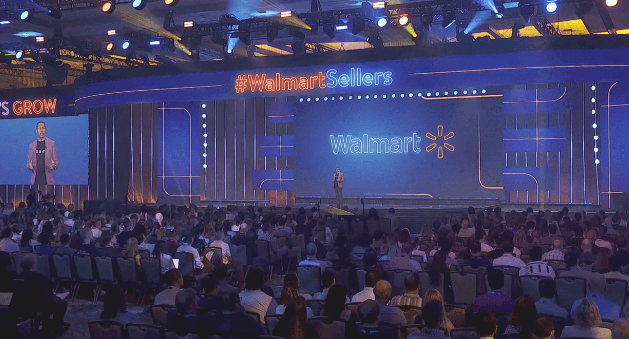 Walmart's Manish Joneja, SVP for Walmart Marketplace and Walmart Fulfillment Services, kicks off the company's first-ever seller summit.