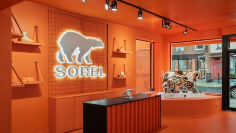 Sorel is celebrating the 50th anniversary of its Caribou shoe with a Brooklyn-based pop-up that immerses consumers in a vibrant orange world.