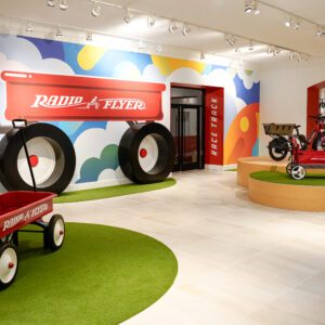 Radio Flyer, the 106-year-old creator of the Original Little Red Wagon and other toys, has officially opened its first permanent store, in the Chicago-area Woodfield Mall in Schaumburg, Ill.