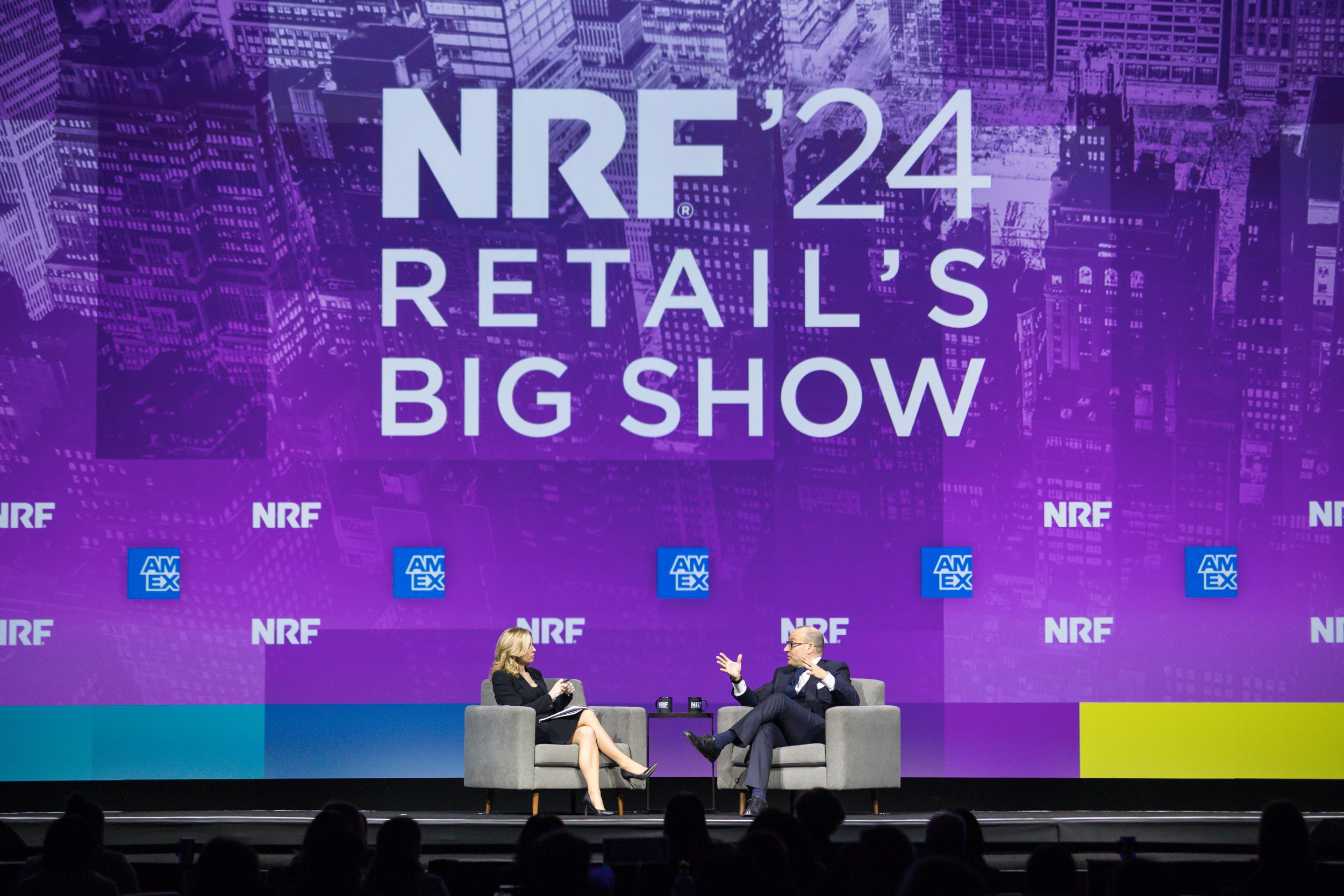 CNBC's Courtney Reagan with Saks CEO Marc Metrick at the 2024 NRF Big Show.