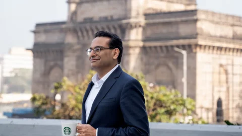 Starbucks CEO Laxman Narasimhan on a recent trip to India.