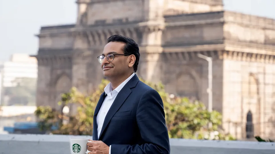 Starbucks CEO Laxman Narasimhan on a recent trip to India.