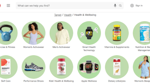 The new "wellness destination" on Target.com