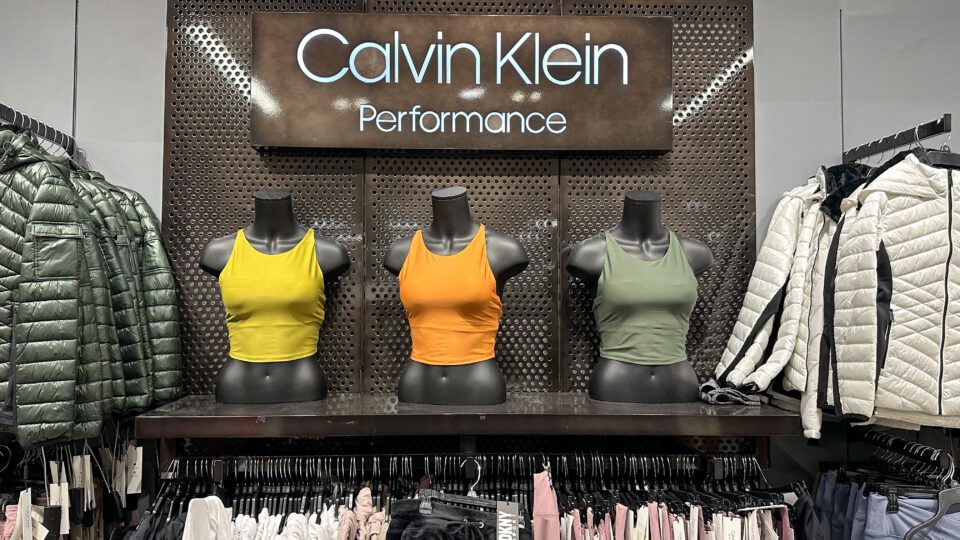 Interior of a Calvin Klein store.