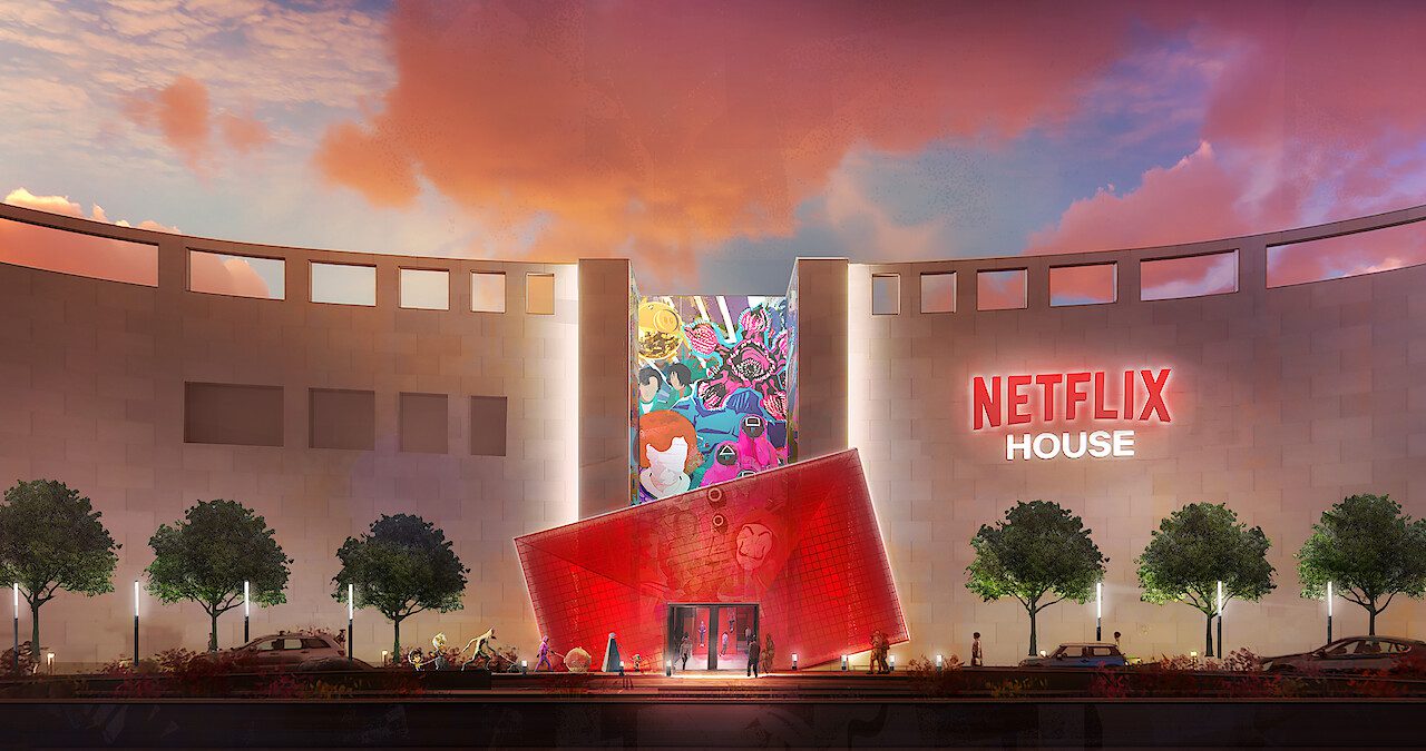 Rendering of the planned Netflix House, set to open in 2025.