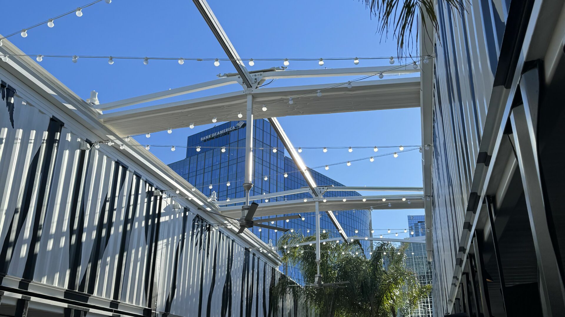 ACCESS Pop-Up center courtyard awning.