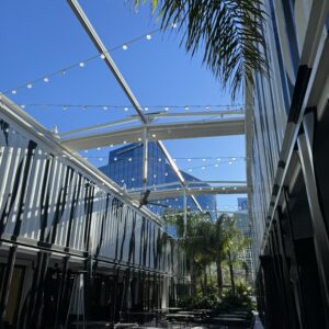 ACCESS Pop-Up center courtyard awning.