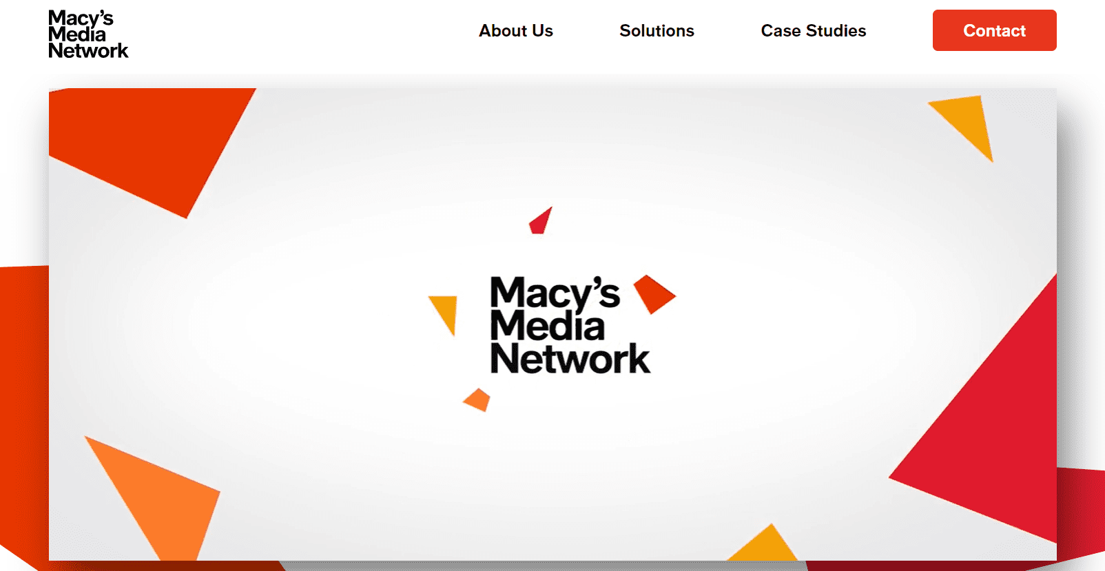 Macy's Media Network homepage.