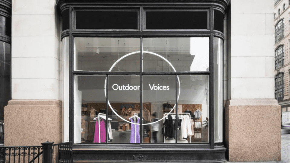 Outdoor Voices storefront in NYC