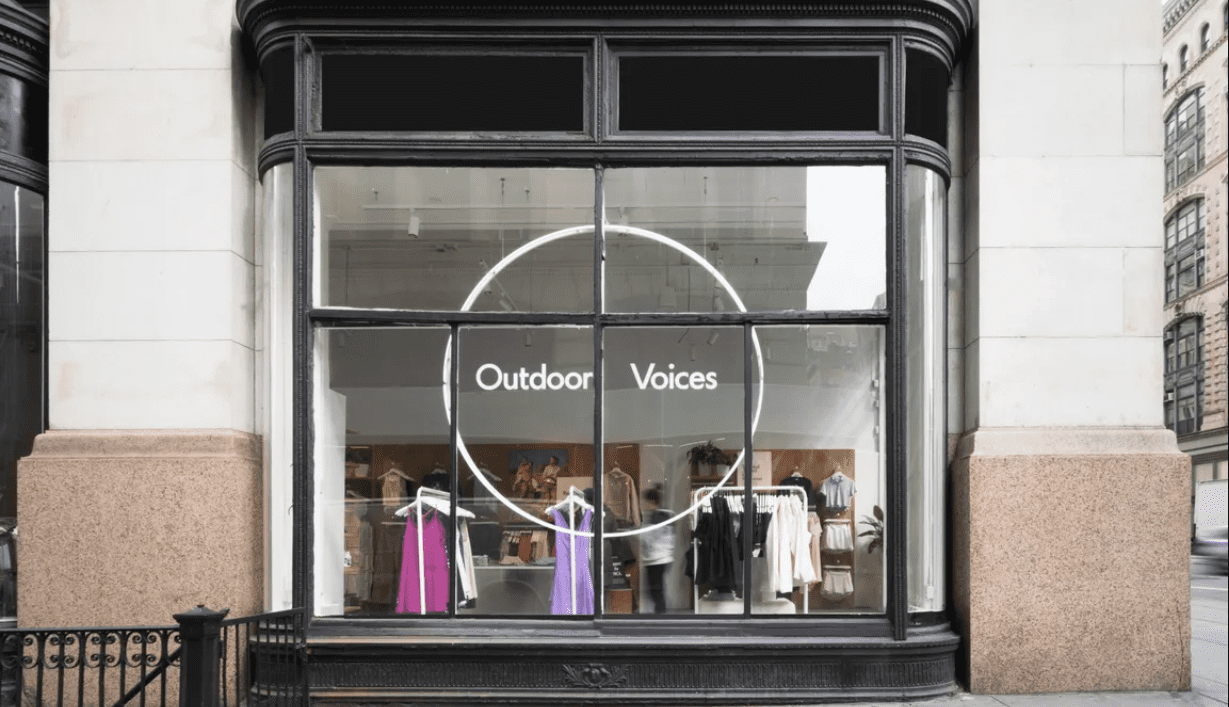 Outdoor Voices storefront in NYC