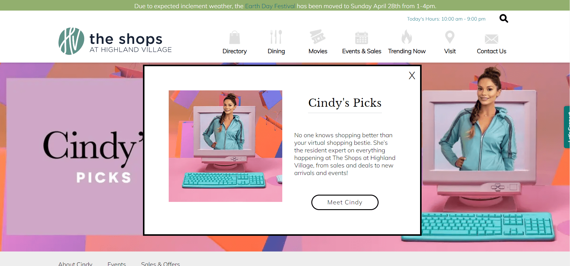 JLL Retail Property Management has introduced a new virtual shopper agent named Cindy to support 13 of its shopping centers across the U.S.