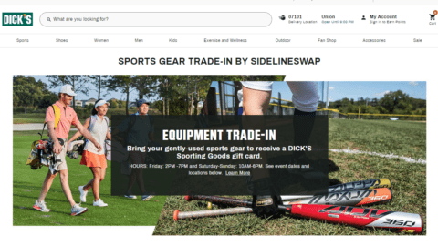 Dick's is continuing its partnership with SidelineSwap with more trade-in events across the country.