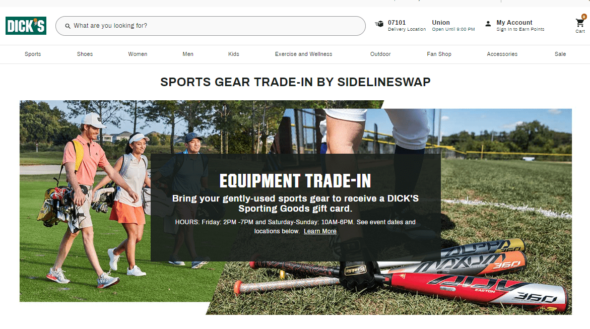 Dick's is continuing its partnership with SidelineSwap with more trade-in events across the country.