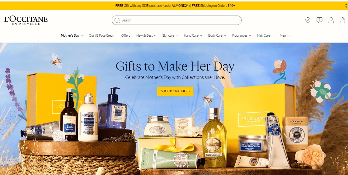 L'Occitaine homepage