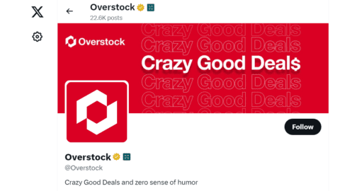 Overstock.com profile on X