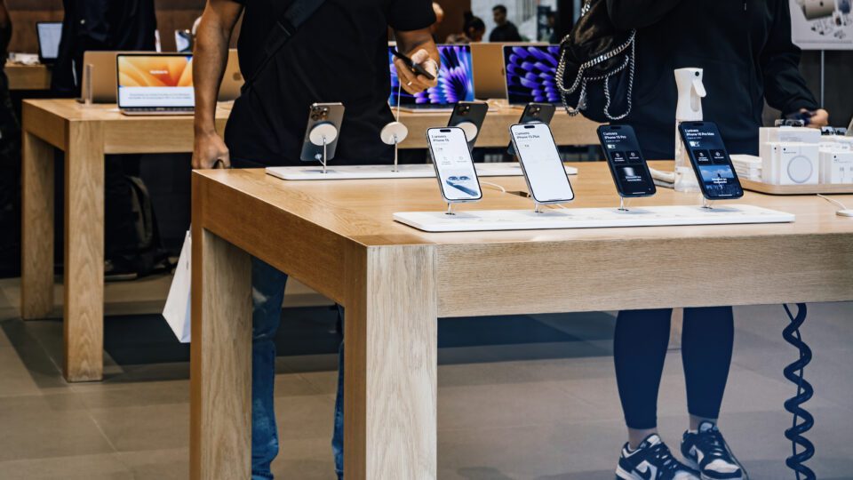 Inside an Apple store