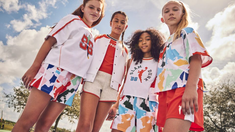Girls sport the new WNBA apparel collection from Dick's Sporting Goods.
