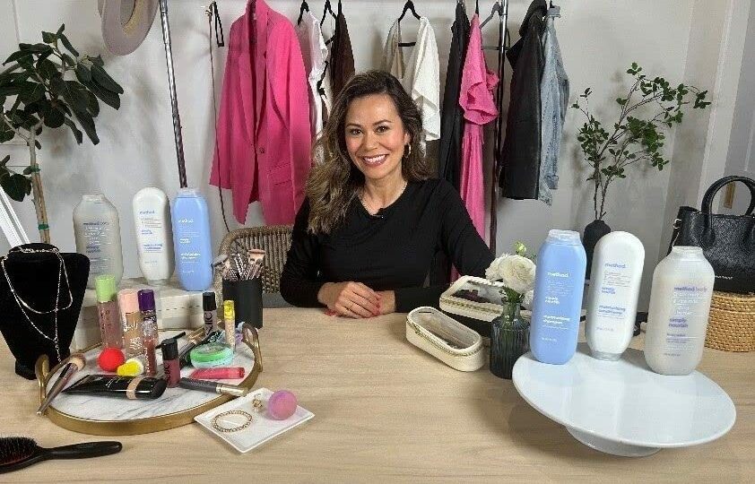 Amazon Live host Brand Milloy showcases a slate of beauty brands, including products from Method.