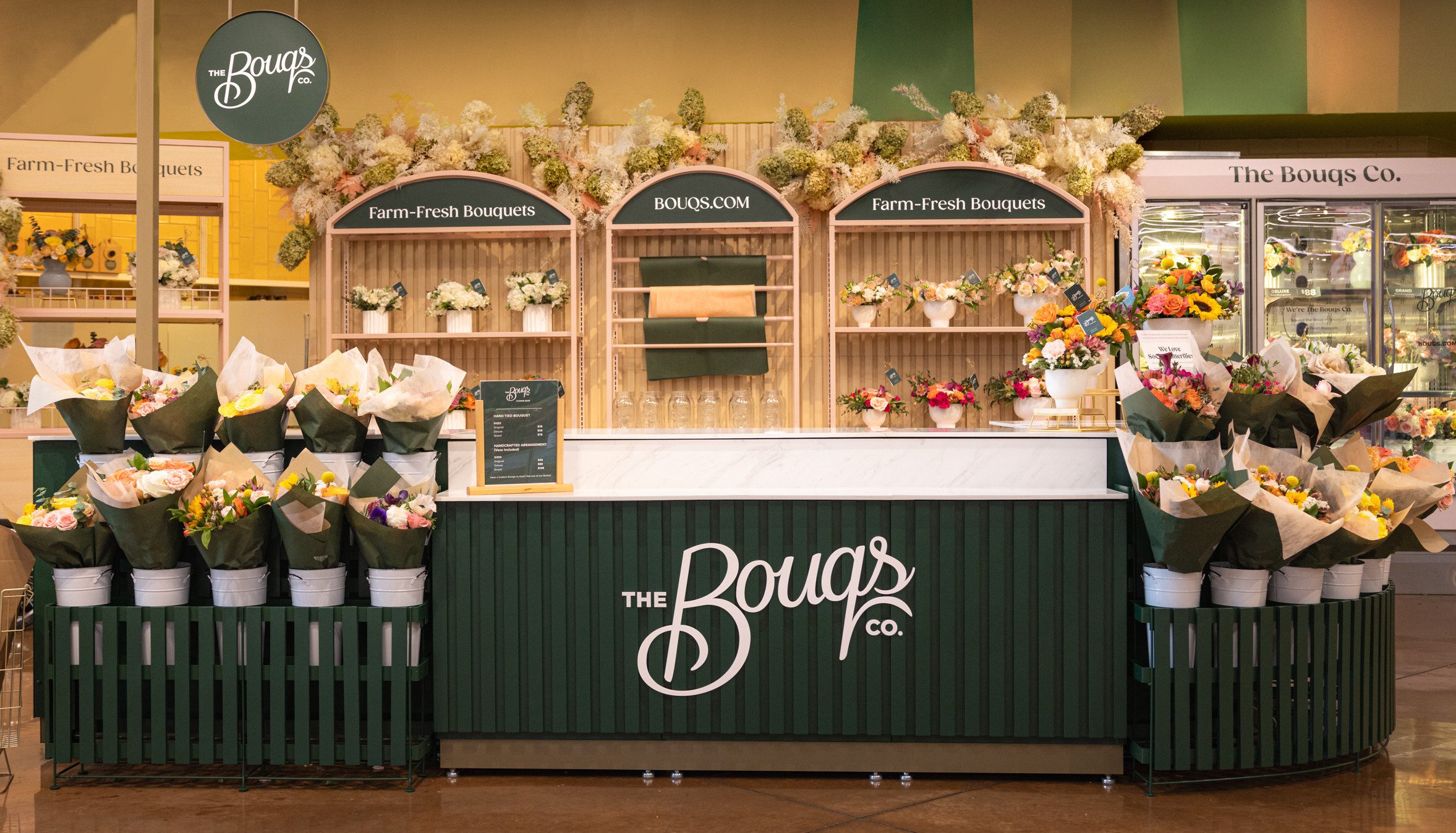 Direct-to-consumer floral delivery brand The Bouqs Co. is popping up in three Whole Foods Market stores throughout California.