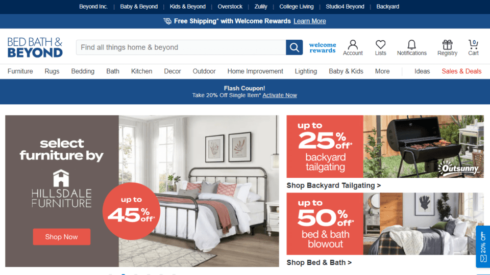 Bed Bath & Beyond brand will be licensed and sold at other retailers.