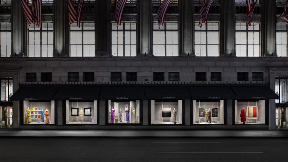 Saks windows at the store's NYC flagship will feature the new art offering alongside art-inspired seasonal fashions.