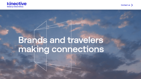 Kinective Media by United Airlines homepage.