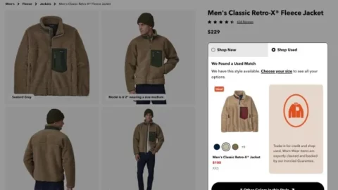 Patagonia is using a new resale plugin from Trove.