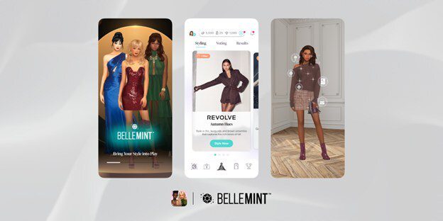 The new Bellemint mobile fashion game integrates into Revolve Group's ecommerce platforms.