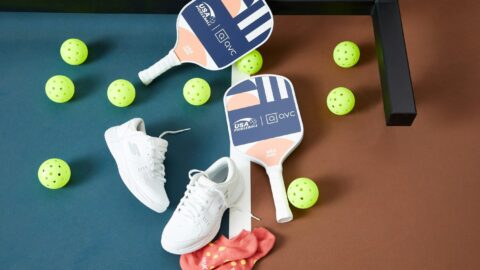 Selection of pickleball gear from QVC and USA Pickleball's new partnership.