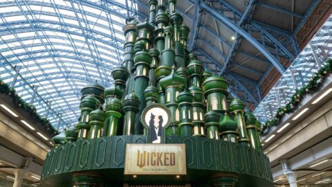The Wicked Christmas Tree at St. Pancras station in London.