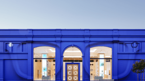 Exterior facade of the Meta Lab pop-up on LA's Melrose Ave.