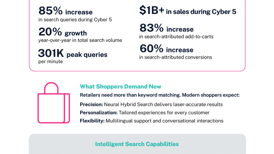 Cyber 5 online search behavior infographic