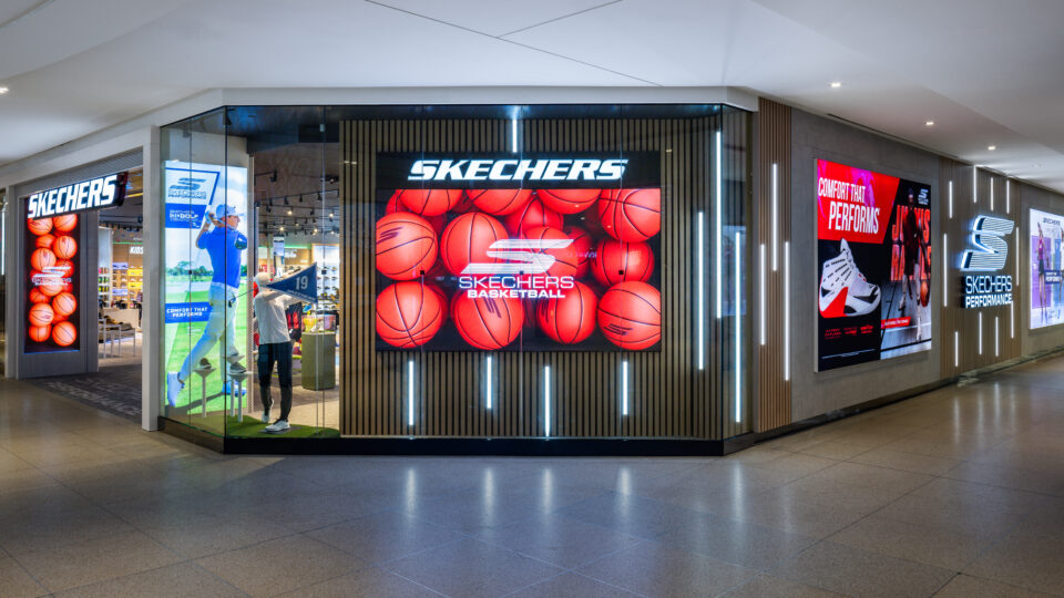Storefront of Skechers' new Performance concept store in Edmonton.