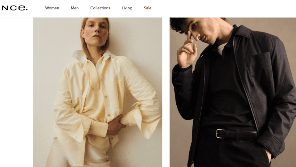 Vince website homepage