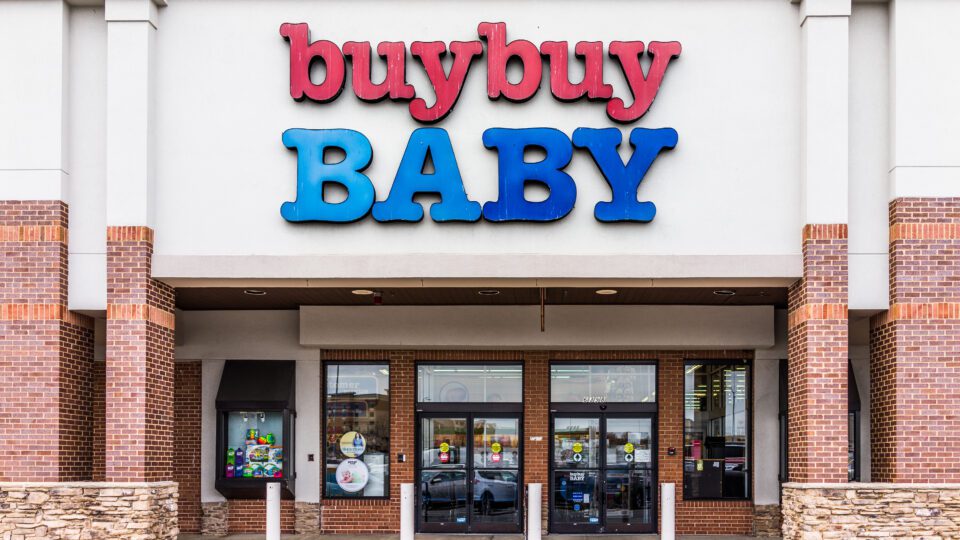 A BuyBuy Baby storefront.
