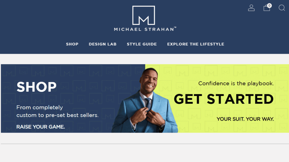 Michael Strahan Design Lab homepage