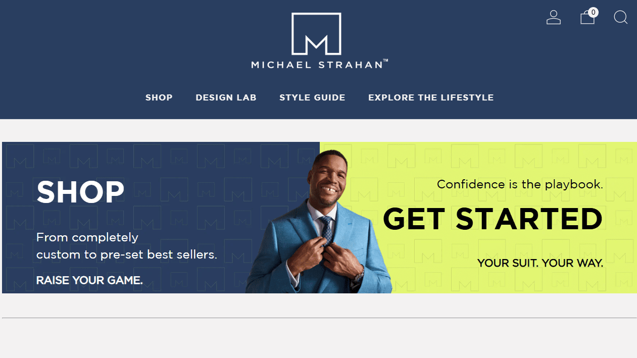 Michael Strahan Design Lab homepage