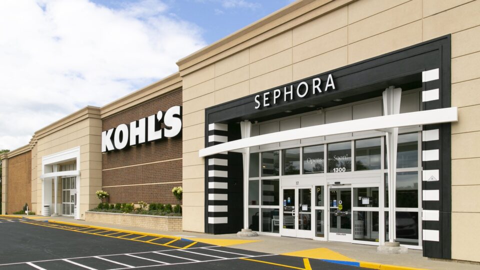 Kohl's storefront with Sephora