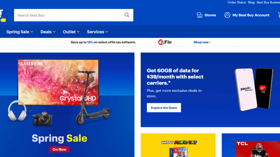 Best Buy Canada home page